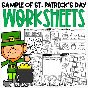 Preview of St. Patrick's Day Worksheets NO PREP Interactive Printables SAMPLE