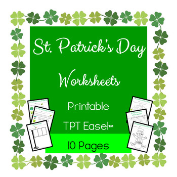 Preview of St. Patrick's Day Worksheets Printable TPT Easel