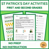 St. Patrick's Day Worksheets Puzzles for 1st 2nd Grade Sup