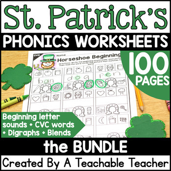 Preview of St. Patrick's Day Worksheets | St. Patrick's Day Phonics Bundle