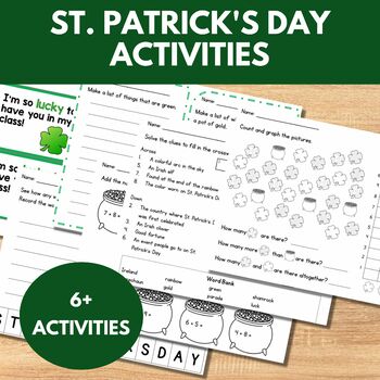 St. Patrick's Day Worksheets and Activities by Teach It Now | TpT