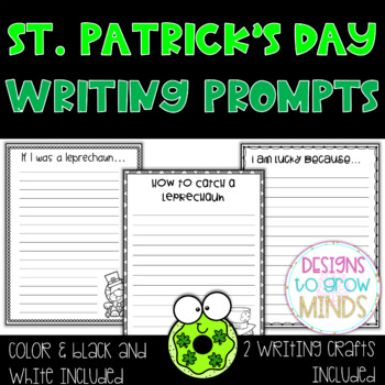 Preview of St. Patrick's Day Worksheets and Crafts for Writing