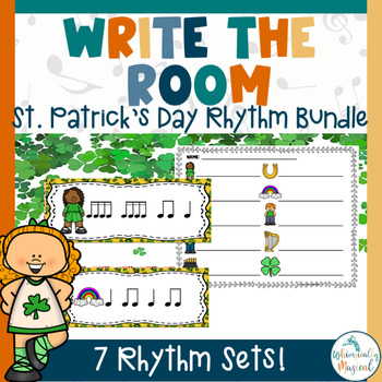 Preview of St. Patrick's Day | Write The Room Rhythm Review For Music Bundle