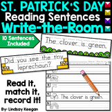St. Patrick's Day Write the Room Activity Sentence Reading
