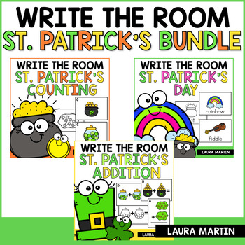 Preview of St. Patrick's Day Write the Room - March Write the Room - Count the Room 