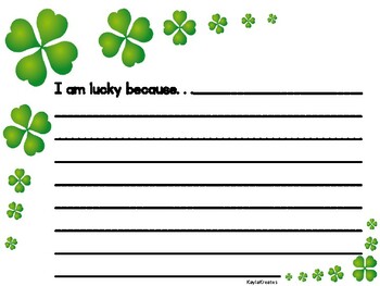 Preview of St. Patrick's Day Writing