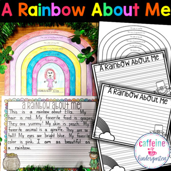 Preview of St. Patrick's Day Writing - A Rainbow About Me Craft