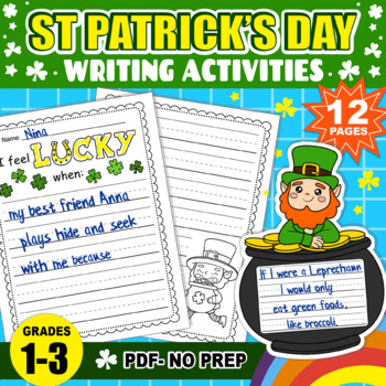 St. Patrick's Day Writing Activity | Leprechaun Gold Pot | Fun Writing ...