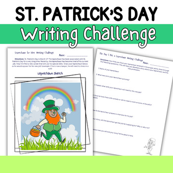 Preview of St. Patrick's Day Writing Activity- 5th, 6th, 7th Grade Creative Writing