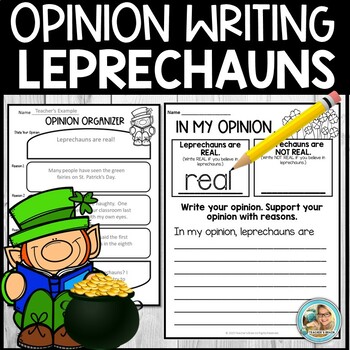 Preview of St. Patrick's Day Writing Activity | Leprechaun Opinion Writing Unit