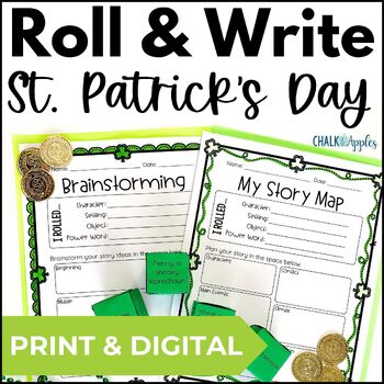 Preview of St. Patrick's Day Writing Activity - Roll & Write Center for St. Patty's Day