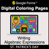 St. Patrick's Day: Writing Algebraic Expressions - Digital
