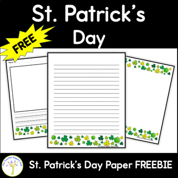 Preview of St. Patrick's Day Writing Paper Freebie