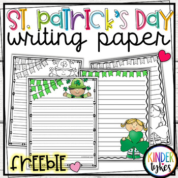 Preview of St. Patrick's Day Writing Paper Freebie
