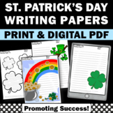 St Pattys Day Writing Paper with Lines Pictures St Patrick