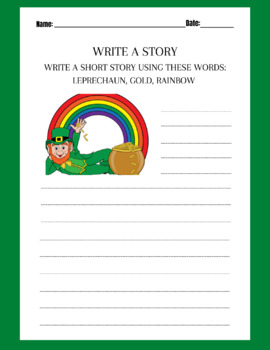Preview of St. Patrick's Day Writing Prompt