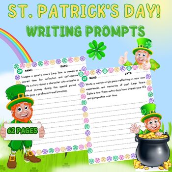 Preview of St. Patrick's Day Writing Prompts | March Writing | March Activities | No Prep
