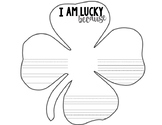 FREEBIE - St. Patrick's Day Writing Template - I Am Lucky Because