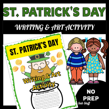 Preview of St. Patrick's Day Writing and Art Activity, Bulletin Board, No Prep