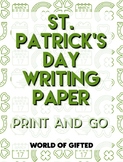 St. Patrick's Day Writing and Illustration Paper- Luck, St