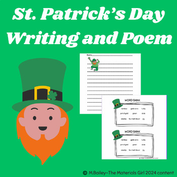 Preview of St. Patrick's Day Writing and Poem- I Found a Little Leprechaun
