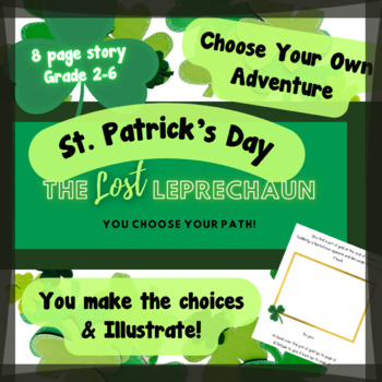 Preview of St. Patrick's Day You Choose! Lost Leprechaun Story & Illustrate March Reading