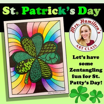 Preview of St. Patrick's Day Zentangle Color Pages