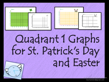 Preview of Easter and St. Patrick's Day Coordinate Graphs: Quadrant I