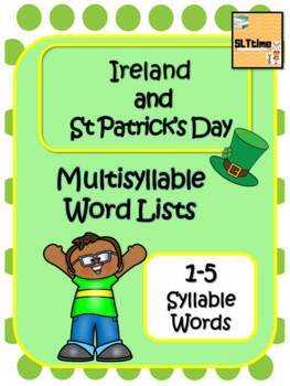 Preview of St Patrick's Day and Ireland Multisyllable Word Lists
