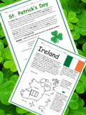IRELAND Introductory Geography Worksheet by Interactive Printables