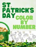 St. Patrick's Day color by number packet, number range 1-25