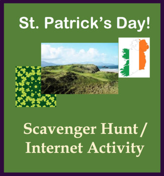 Preview of St. Patrick's Day fun activity - Scavenger Hunt Internet Activity