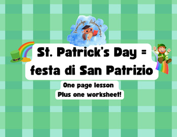 Preview of St. Patrick's Day in Italian