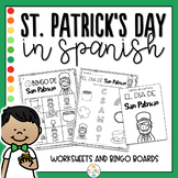 St Patrick's Day in Spanish Worksheets and Bingo - Dia de 
