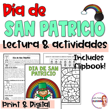 Preview of St Patrick's Day reading comprehension in Spanish - Lectura Dia de San Patricio