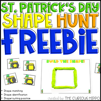 Preview of St. Patrick's Day shapes preschool FREEBIE!