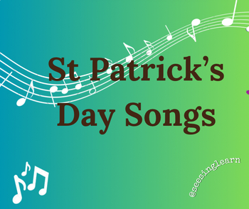 Preview of St Patrick's Day songs for counting, music therapy