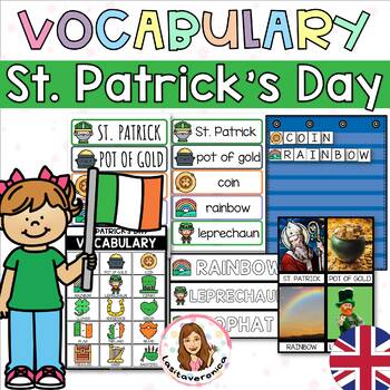 Preview of St. Patrick's Day vocabulary. Literacy center March Write the Room