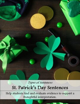 Preview of St. Patrick's Day with Four Types of Sentences Worksheet