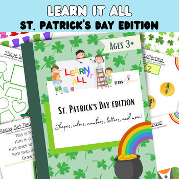 Preview of St. Patrick's Day worksheets | Preschool and Kindergarten | Homeschool Homework