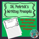 St. Patrick's Day Writing Prompts Lined Paper with Drawing