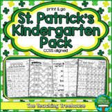 St. Patrick's Kindergarten Pack, No Prep, CCSS Aligned