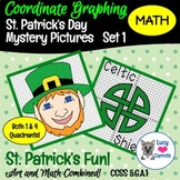 St. Patrick's Leprechaun & Shield Coordinate Graphing Myst