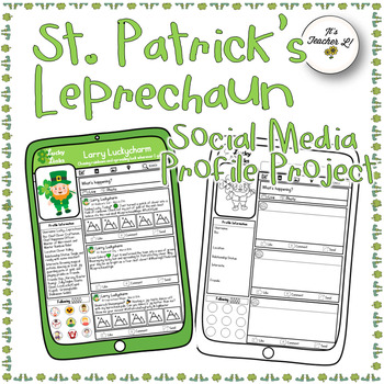 Preview of St. Patrick’s Leprechaun Social Media Profile Project | Biography Research