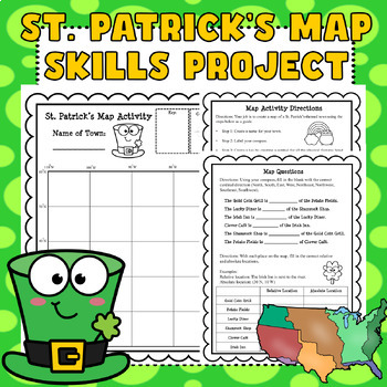 Preview of St. Patrick's Map Skills Project (Absolute and Relative Location)