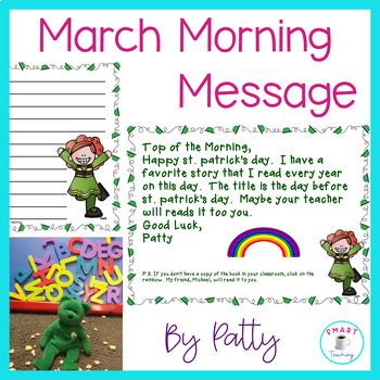 Preview of Daily Oral Language St. Patrick's March Morning Message - Lucky Charm Graph