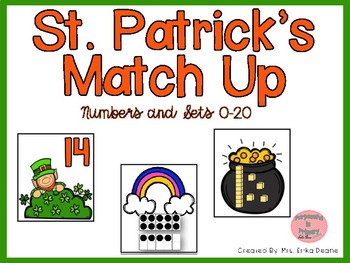Preview of St. Patrick's Match Up! Matching Numbers and Arrangements to 20