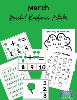 Preview of St. Patrick's Preschool Readiness Activities