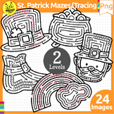 St Patrick's Mazes Clipart | Leprechaun | Shamrock | Labyr