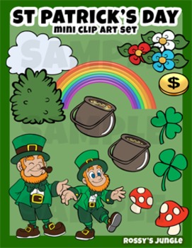 Preview of St. Patrick's Mini clip art set - Leprechauns